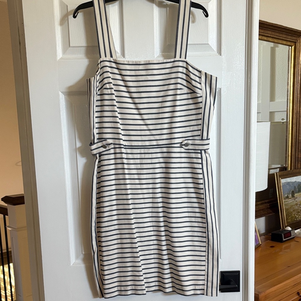 Banana Republic Navy and White Striped Mini Dress